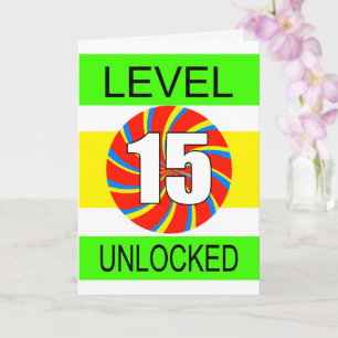 Carte 15e anniversaire Jeu d'ordinateur