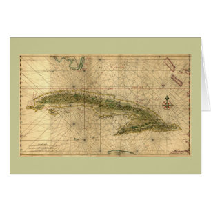 Carte 1639 historique du Cuba par Joan Vinckeboons