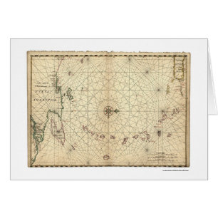 Carte 1650 des Antilles