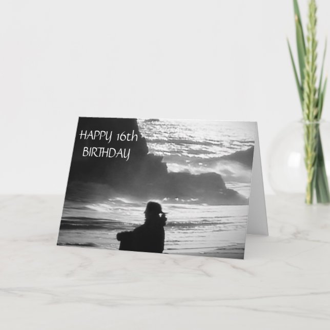 Carte ***16e*** ANNIVERSAIRE-AVENTURE ET AMUSEMENT (Devant)