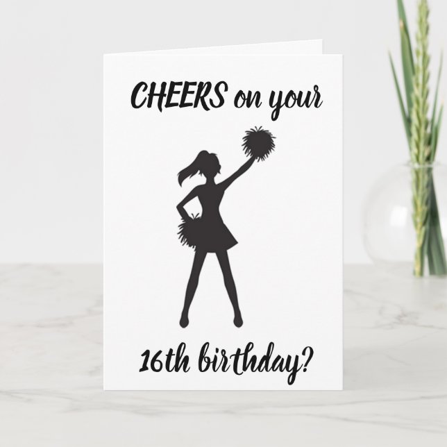 Carte **16e ANNIVERSAIRE** CHEERS to YOU!!!! (Devant)