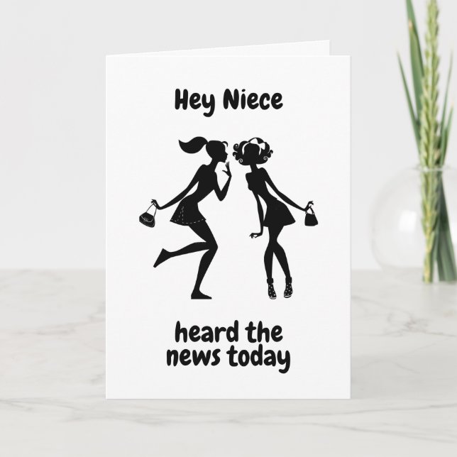 Carte *16e ANNIVERSAIRE DE LA NIECE** QUEL ANNIVERSAIRE  (Devant)