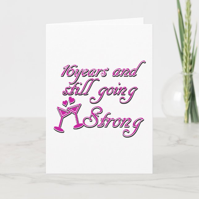 Carte 16e anniversaire du mariage (Devant)