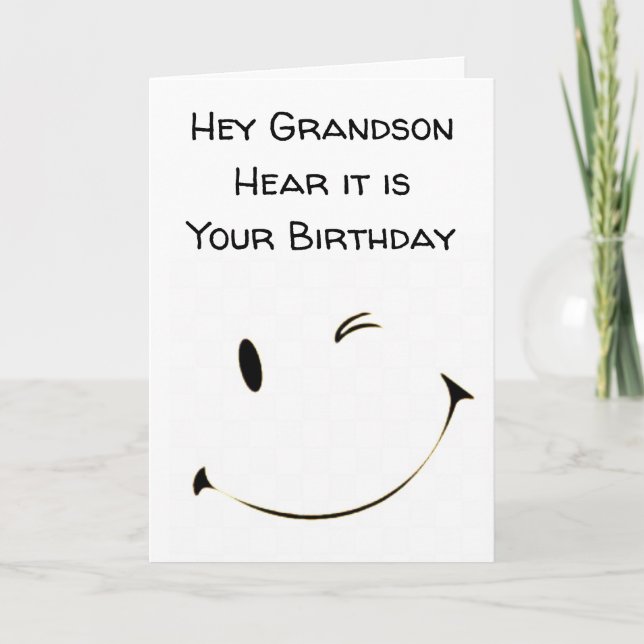 Carte **16e*** ANNIVERSAIRE D'UN ***GRANDSON SPÉCIAL*** (Devant)