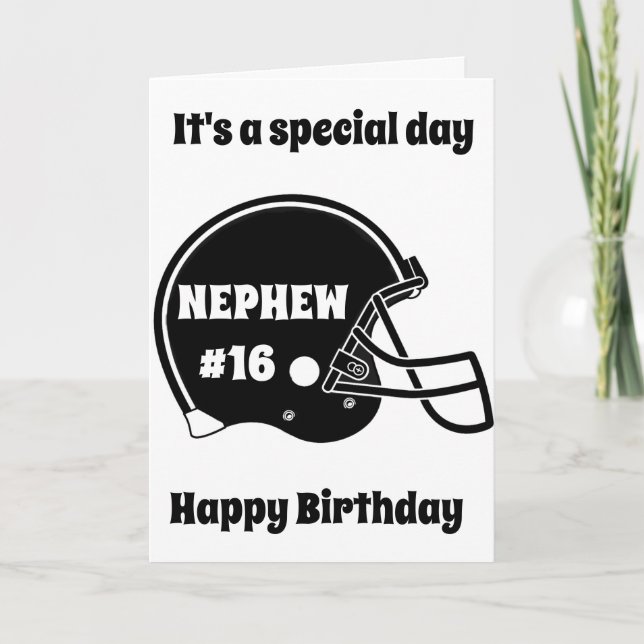 Carte **16e anniversaire** GARÇON SPÉCIAL "NEPHEW SPECIA (Devant)