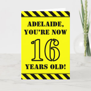 Carte 16e anniversaire : Jeu de style graphique, Nom per