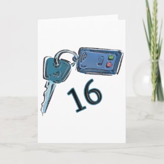 Carte 16e anniversaire Keys cadeaux