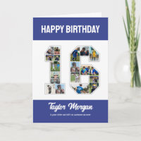 16e anniversaire Numéro 16 Collage photo