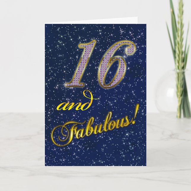 Carte 16e anniversaire pour quelqu'un Fabulous (Devant)