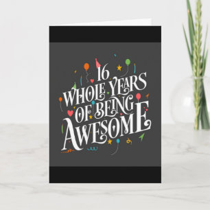 Carte **16e** ANNIVERSAIRE POUR UN TRÈS *ADOLESCENT SPÉC