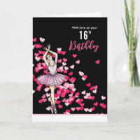 16e anniversaire Voeux Ballerina Robe rose