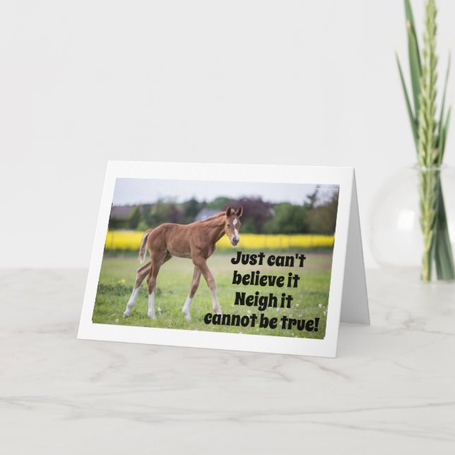 CARTE **16E** SOUHAITE D'UN TRÈS "CHEVAL COOL" (Devant)