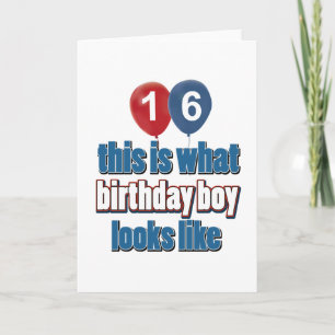 Carte 16ème anniversaire de design