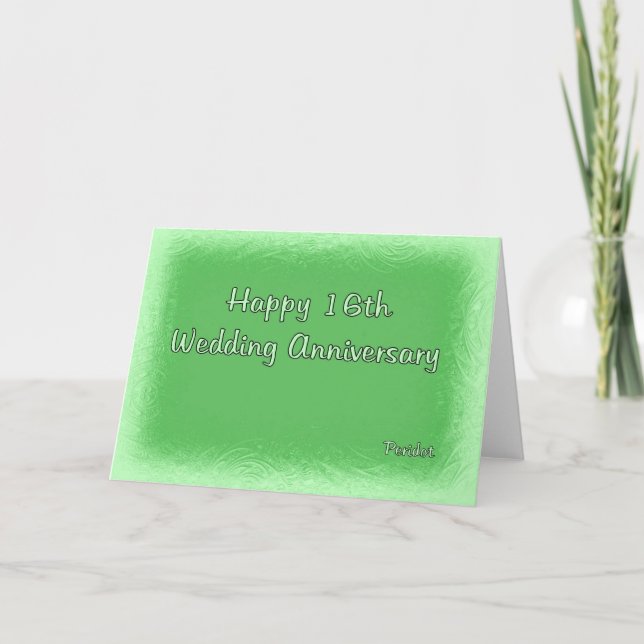 Carte 16ème Anniversaire de mariage (Devant)