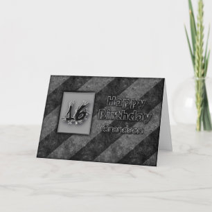 Carte 16ème ANNIVERSAIRE - PETIT-FILS - GRUNGE