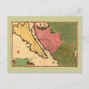 Carte 1720 - La Californie ou Nouvelle Caroline
