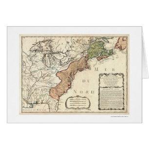 Carte 1756 de Côte Est et du Canada