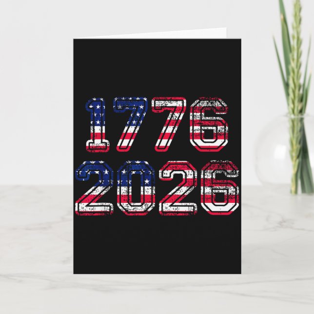 Carte 1776-2026 250th Birthday American Flag Eagle Shirt (Devant)