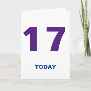Carte 17 années 17 aujourd'hui d'anniversaire