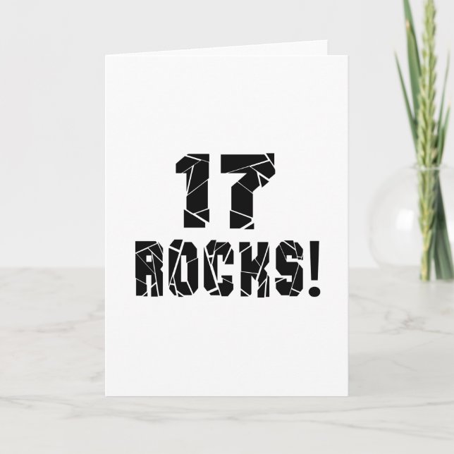 Carte 17 Rocks Designs d'anniversaire (Devant)