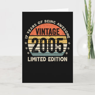 Carte 17 Years Of Being Awesome Vintage 2005