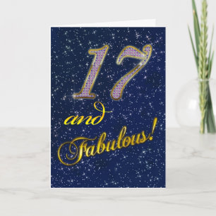 Carte 17ème anniversaire pour quelqu'un Fabulous