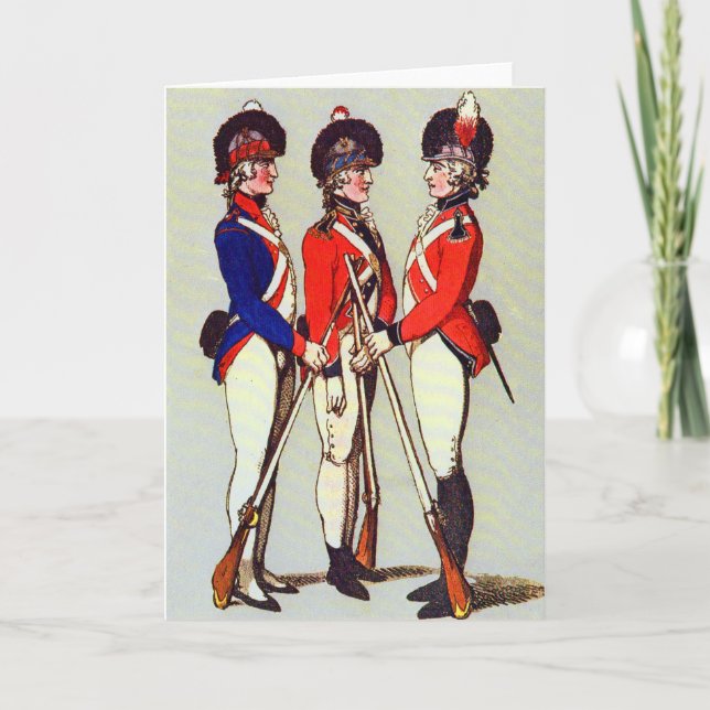 Carte 1803 tirage de soldats volontaires de Londres (Devant)