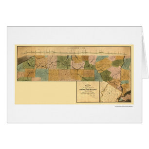 Carte 1834 de chemin de fer de New York et d'Erie