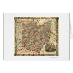 Carte 1854 de chemin de fer de l'Ohio