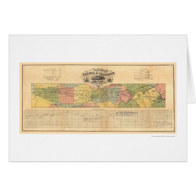 Carte 1856 de chemin de fer de la Virginie et du (Devant horizontal)