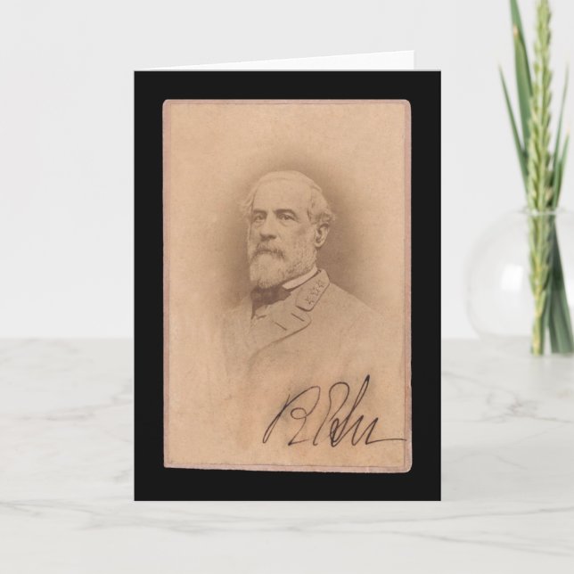 Carte 1860 de Robert E. Lee Signed (Devant)