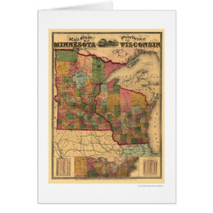 Carte 1871 de chemin de fer du Minnesota et du