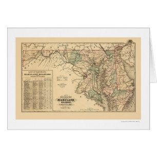Carte 1876 de chemin de fer du Maryland et du