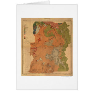 Carte 1878 de parc de Yellowstone