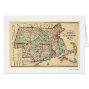 Carte 1879 de chemin de fer du Massachusetts