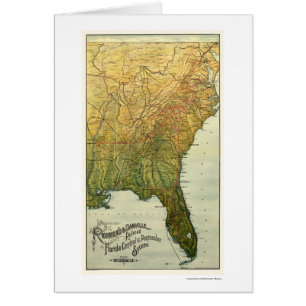 Carte 1893 de chemin de fer de Richmond et de