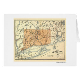 Carte 1893 de chemin de fer du Connecticut