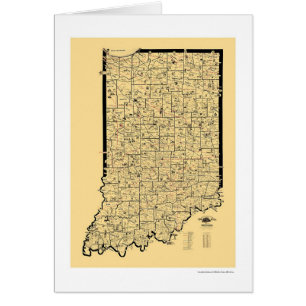 Carte 1897 de chemin de fer de l'Indiana