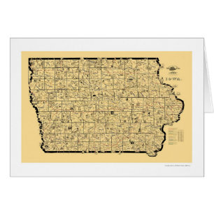 Carte 1897 de chemin de fer de l'Iowa