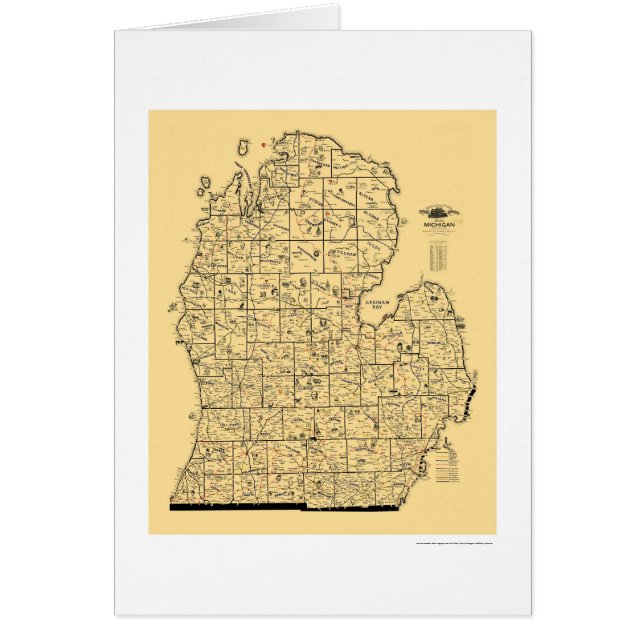 Carte 1897 de chemin de fer du Michigan (Devant)