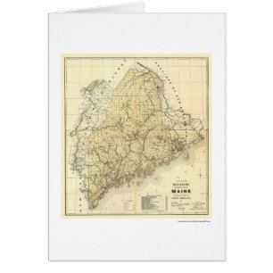 Carte 1899 de chemin de fer du Maine