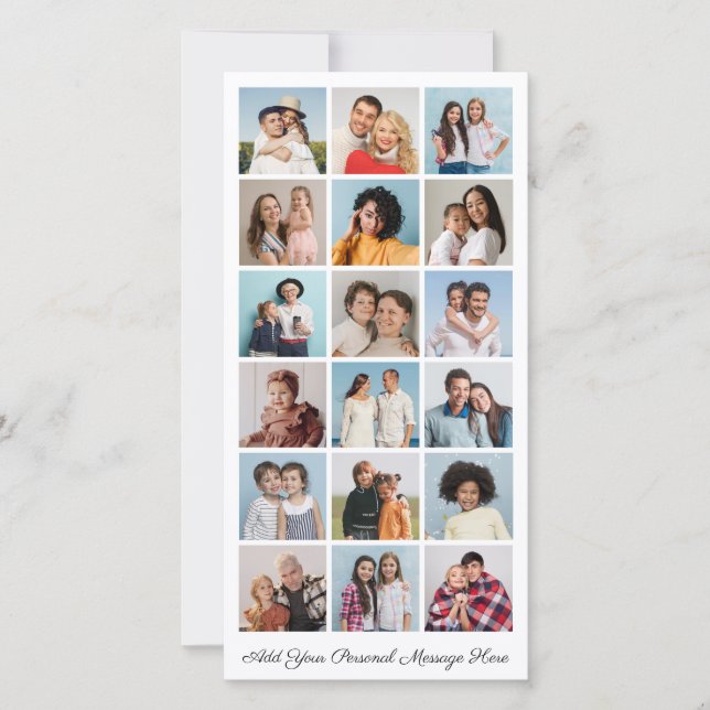Carte 18 Photo Collage Ajoutez Votre Propre Salutation (Devant)