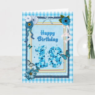 Carte 18e anniversaire avec un effet de scrapbook