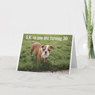 Carte **18e ANNIVERSAIRE** BULLDOG EST COMÉDIEN 