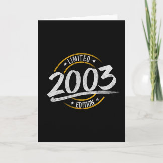 Carte 18e anniversaire Edition limitée 2003