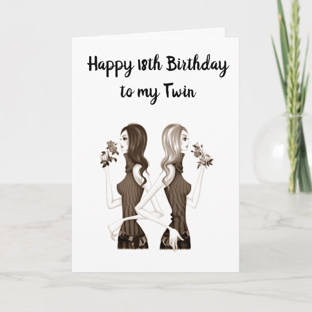 Carte **18e ANNIVERSAIRE SOUHAITE À MA **SOEUR DOUCE** (Devant)