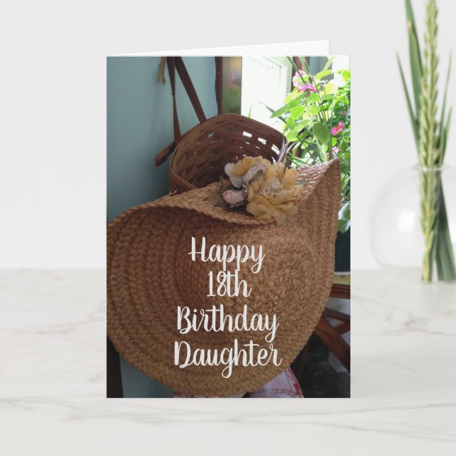 Carte **18e ANNIVERSAIRE** SOUHAITE "BELLE FILLE" (Devant)