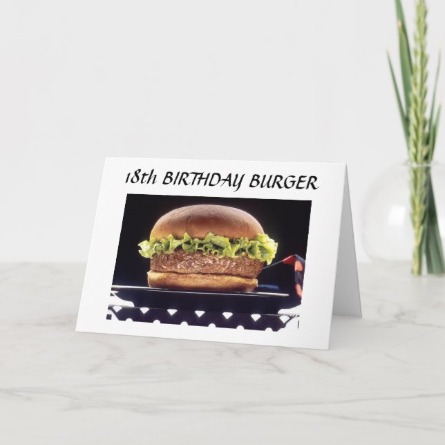 Carte 18ème anniversaire BURGER (Devant)