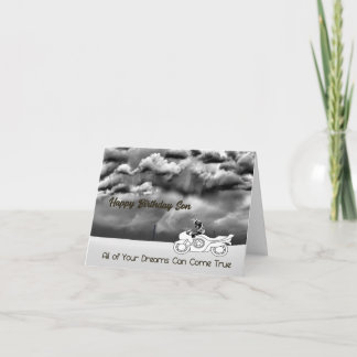 Carte 18ème Conception d'anniversaire pour le fils