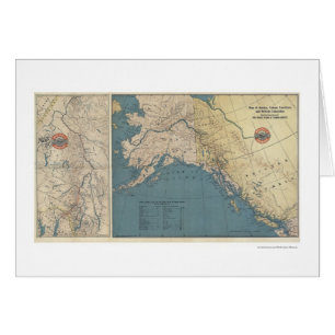 Carte 1904 de l'Alaska de territoire de Yukon